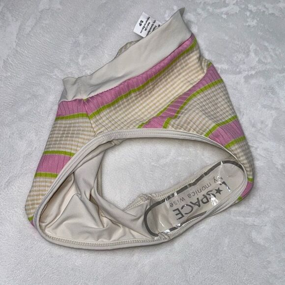 L*Space Beach Wave Ribbed Bandeau Bikini Top & Sandy Bikini SET Size Small - Picture 7 of 7